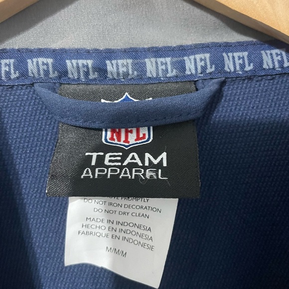 New England Patriots Men’s Medium Navy and Grey Windbreaker - Picture 4 of 4